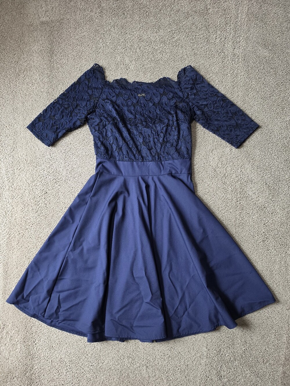 Miusol Vintage Inspired Royal Blue Lace Dress